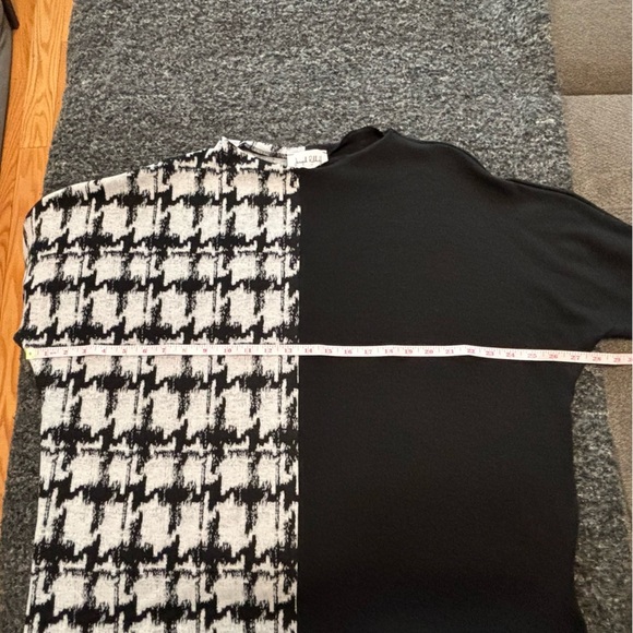 NWT Joseph Ribkoff Canada Plus Sz 16 Houndstooth Sweater Black And White - Picture 10 of 13